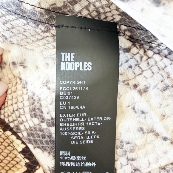 The Kooples Python Print Long sleeve Blouse Size EU1 - Picture 7 of 9